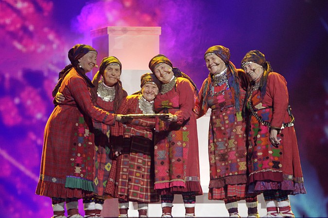 Hvordan "Buranovski Grandmothers" utført på Eurovision Song Contest