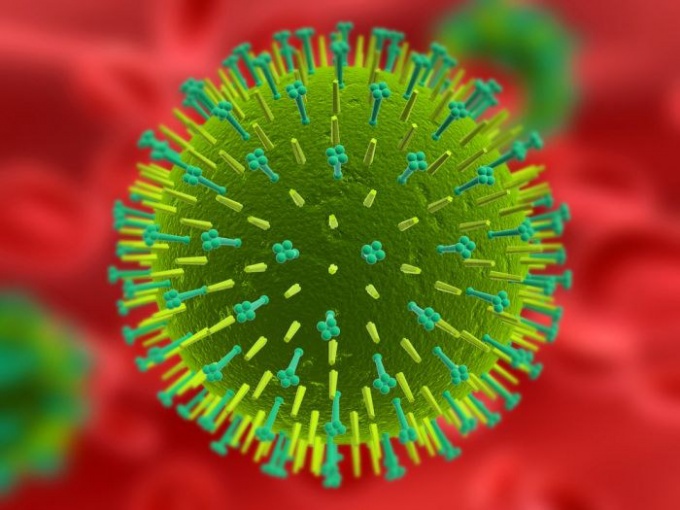 Elektronmikrograf av Rubella-viruset